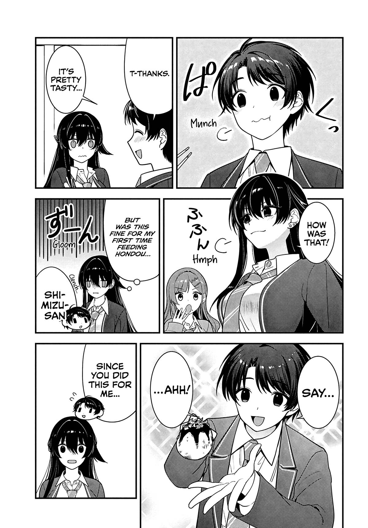 Tonari no Seki no Yankee Shimizu-san ga Kami wo Kuroku Sometekita Chap 14 - Next Chap 15