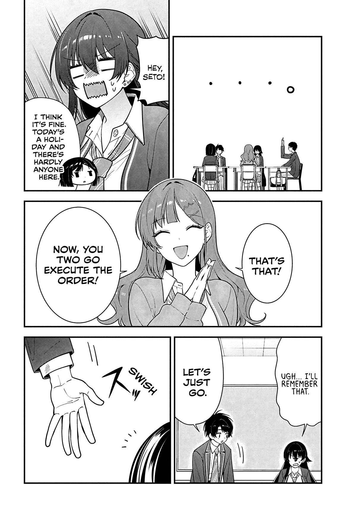 Tonari no Seki no Yankee Shimizu-san ga Kami wo Kuroku Sometekita Chap 14 - Next Chap 15