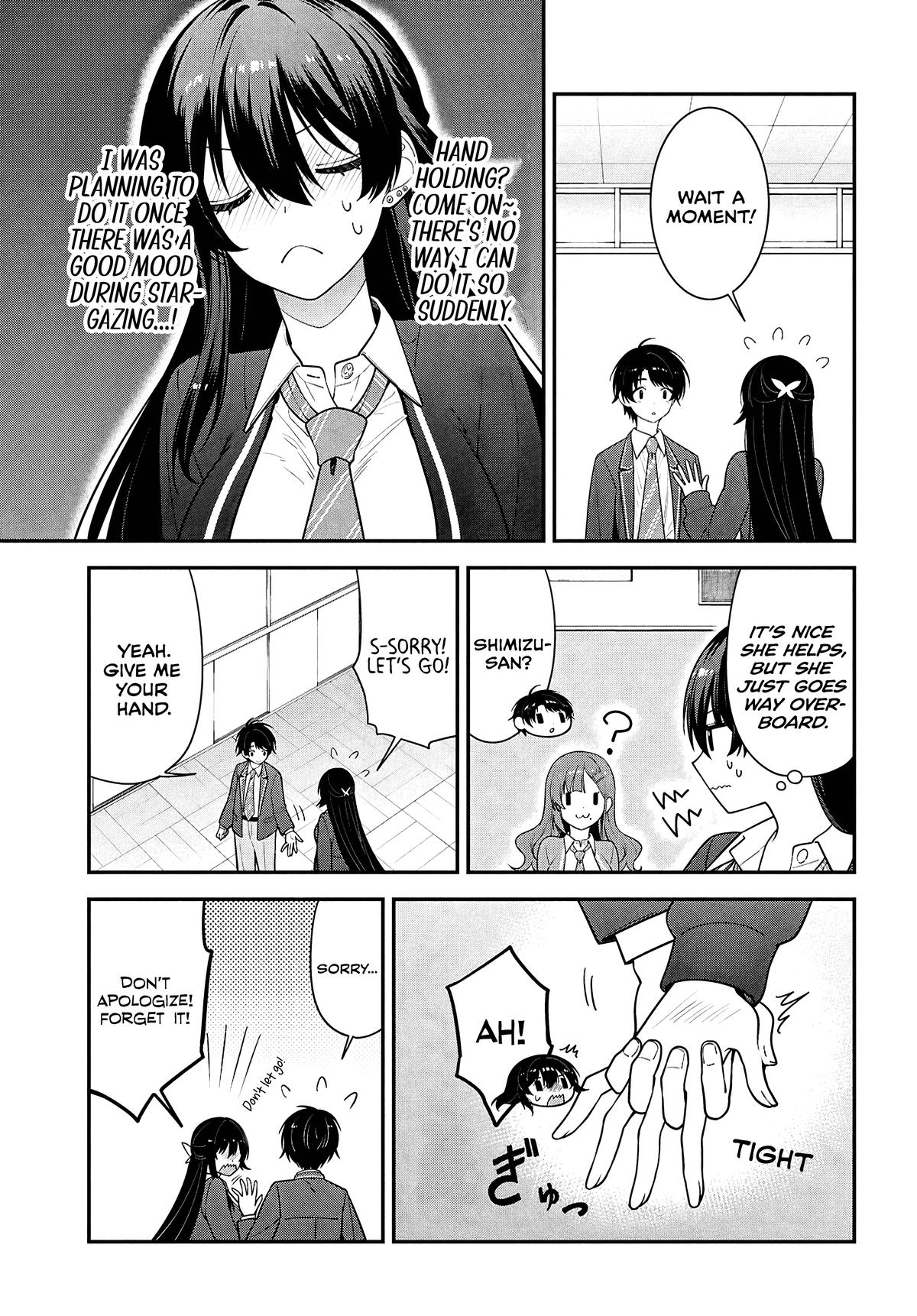 Tonari no Seki no Yankee Shimizu-san ga Kami wo Kuroku Sometekita Chap 14 - Next Chap 15