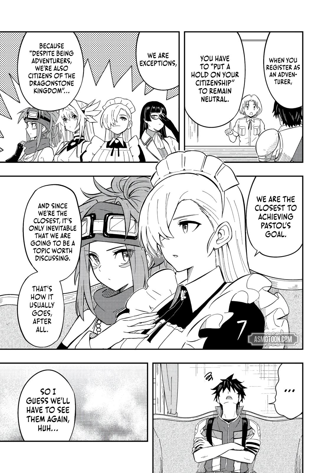 Outo One Operation Golem Master. Masaka no Tsuihou!? Jiyuu no Mi ni Natta node Deshi no Bijin Yuusha-tachi to Issho ni Saikyou Golem Tsukurimasu. Modottekoi to Iwaretemo Mou Shiran! @comic Chap 15 - Next Chap 16