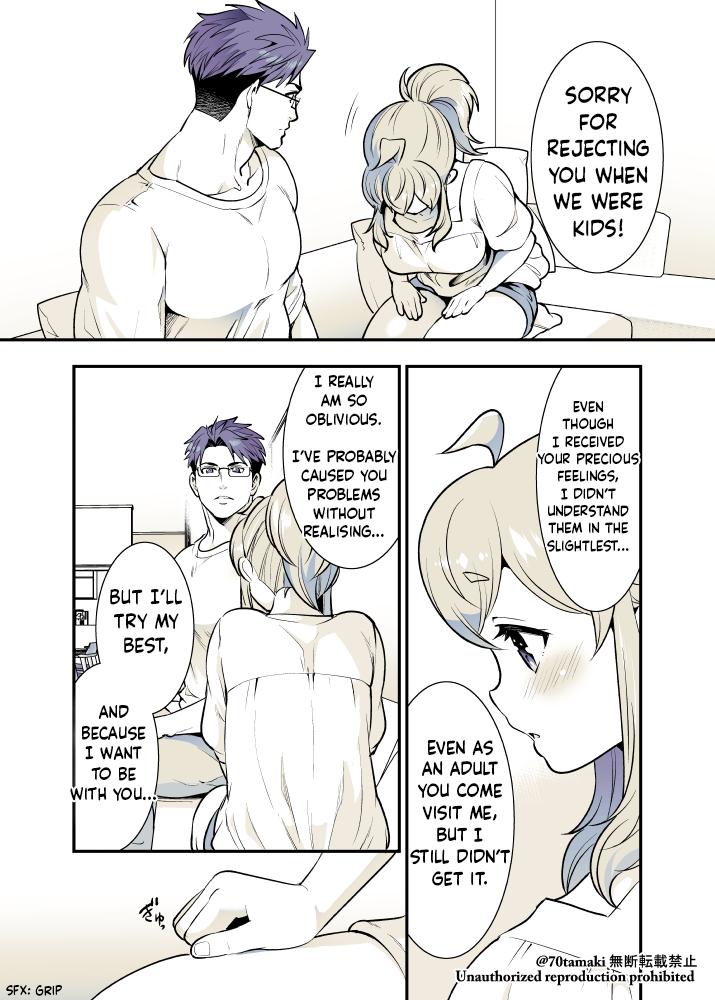 Osananajimi ga Hisabisa ni Saikai Shitara Otagai Kyonyuu ni Natteta Chap 58 - Next Chap 59