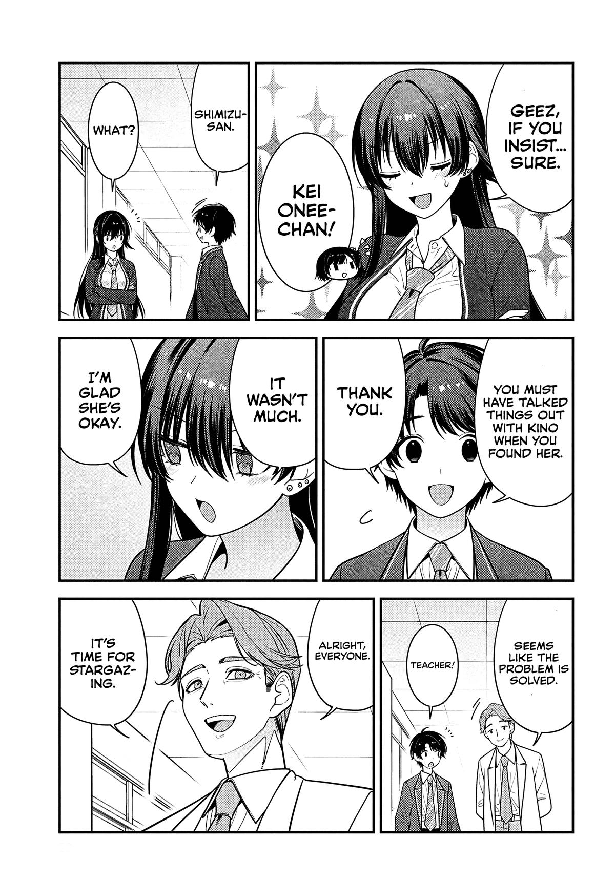Tonari no Seki no Yankee Shimizu-san ga Kami wo Kuroku Sometekita Chap 15 - Next Chap 16