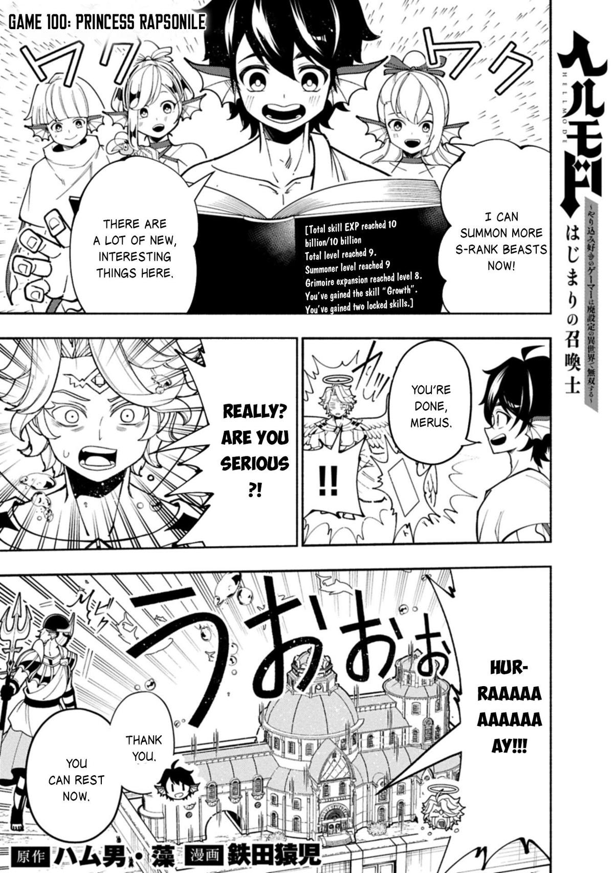 Hell Mode: Yarikomi Suki no Gamer wa Hai-settei no Isekai de Musou suru - Hajimari no Shoukanshi Chap 100.1 - Next Chap 101.1