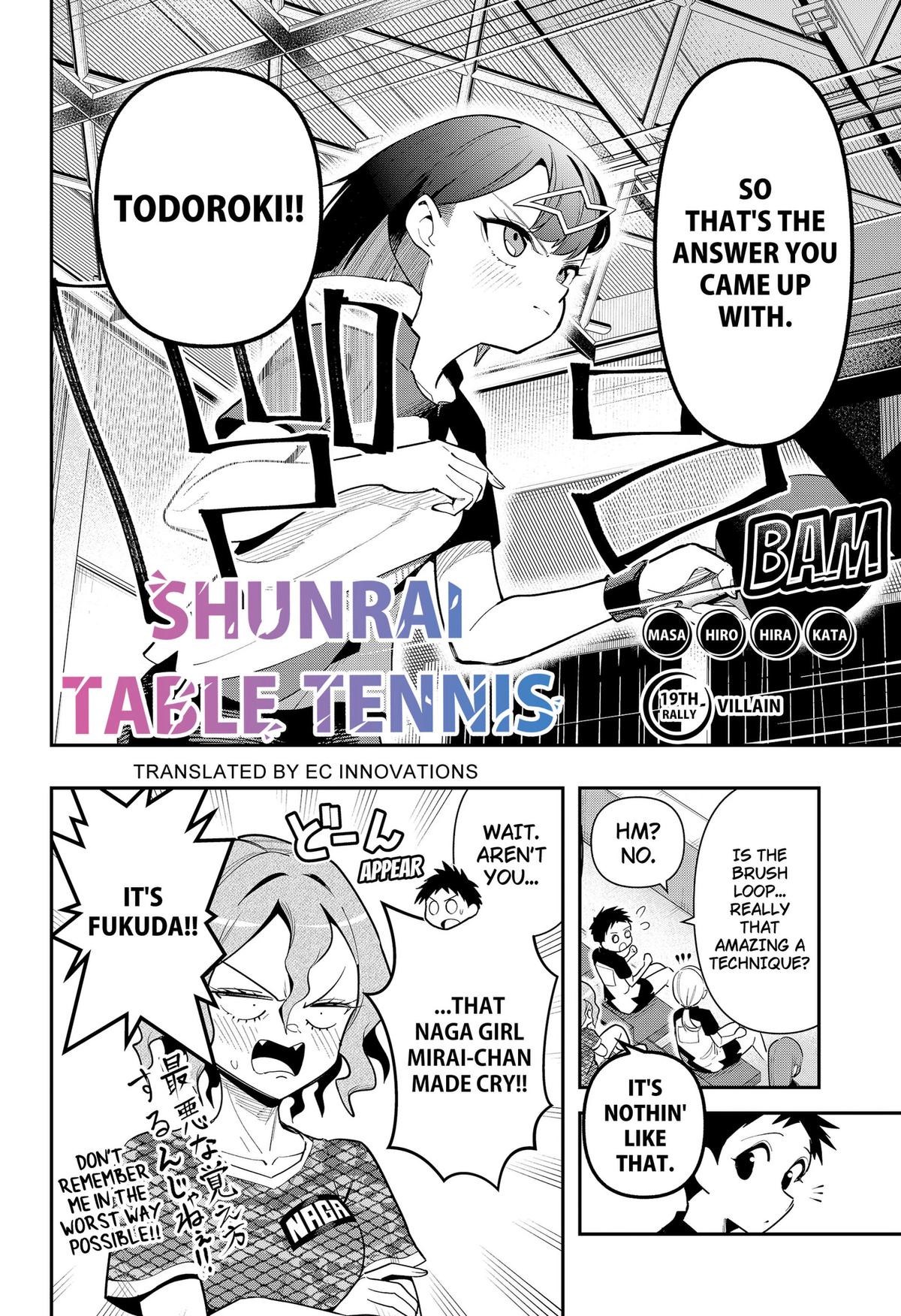 Shunrai Table Tennis Chap 19 - Next Chap 20