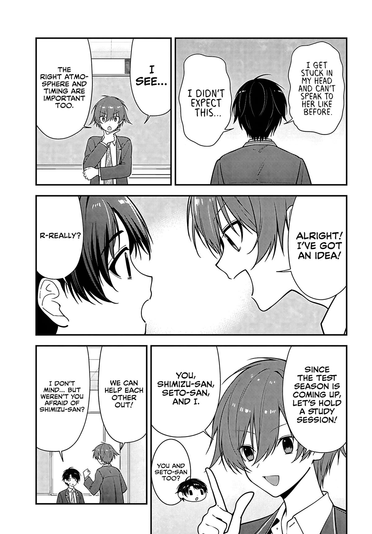 Tonari no Seki no Yankee Shimizu-san ga Kami wo Kuroku Sometekita Chap 19 - Next Chap 20