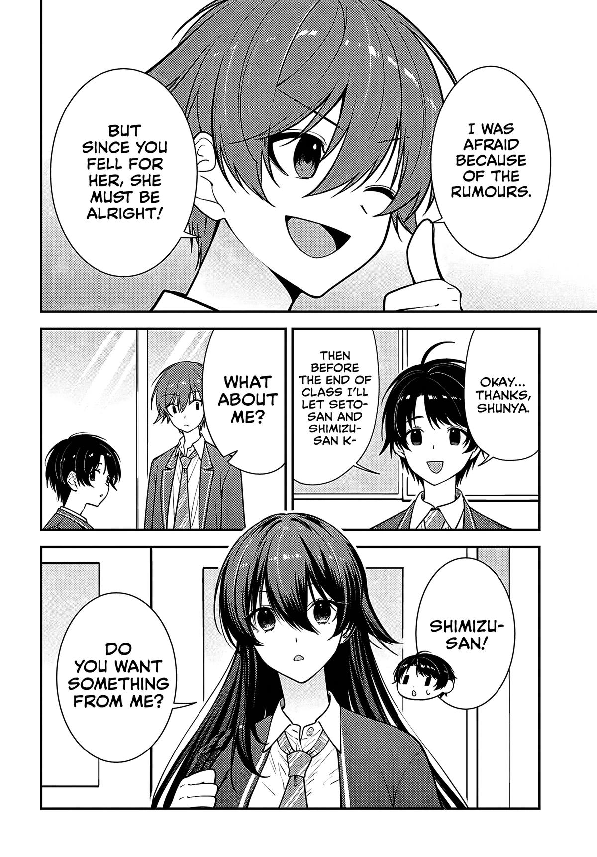 Tonari no Seki no Yankee Shimizu-san ga Kami wo Kuroku Sometekita Chap 19 - Next Chap 20