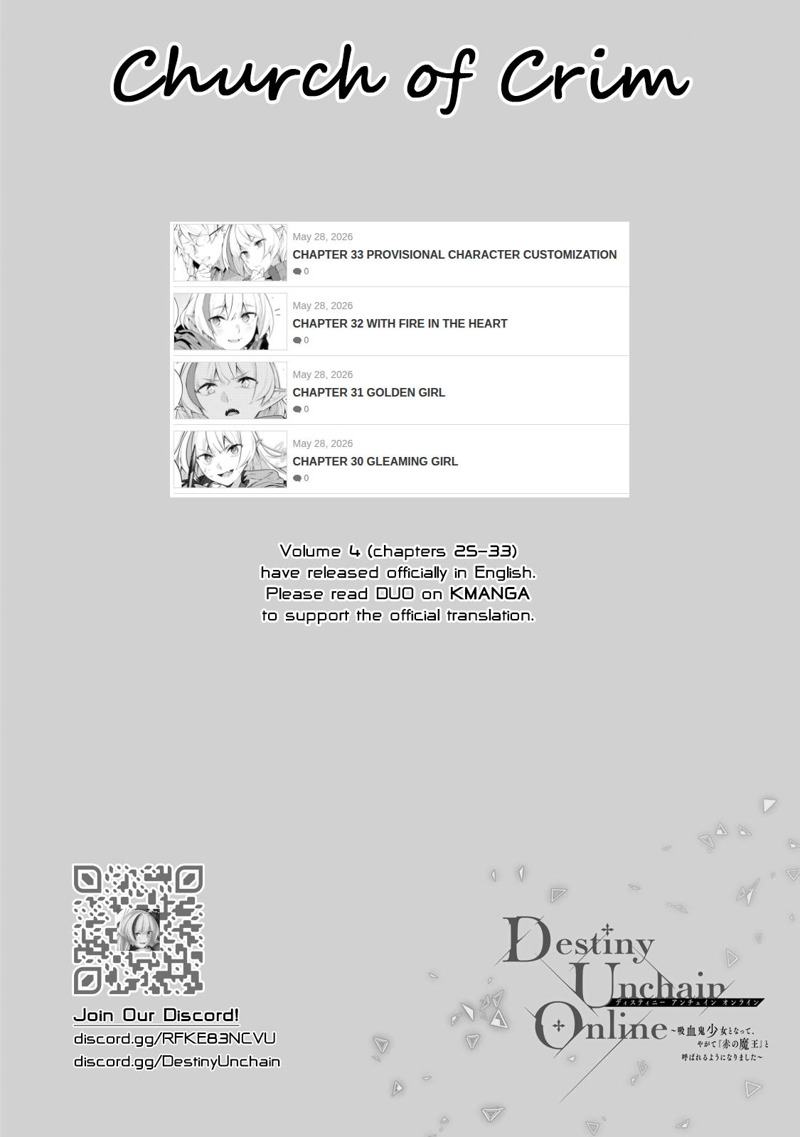 Destiny Unchain Online: Kyuuketsuki Shoujo to Natte, Yagate Chap 105 - Next Chap 106