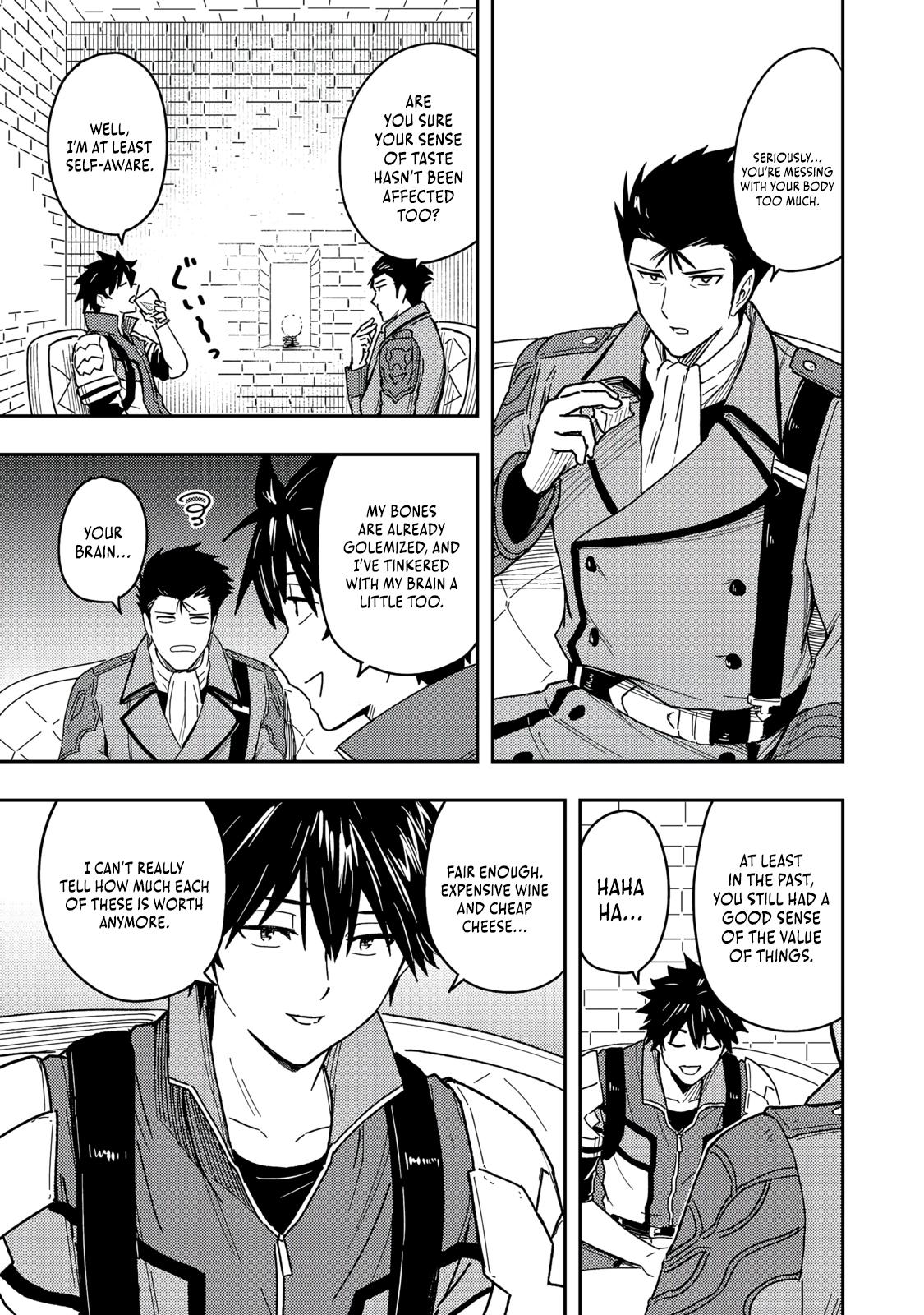 Outo One Operation Golem Master. Masaka no Tsuihou!? Jiyuu no Mi ni Natta node Deshi no Bijin Yuusha-tachi to Issho ni Saikyou Golem Tsukurimasu. Modottekoi to Iwaretemo Mou Shiran! @comic Chap 17 - Next Chap 18