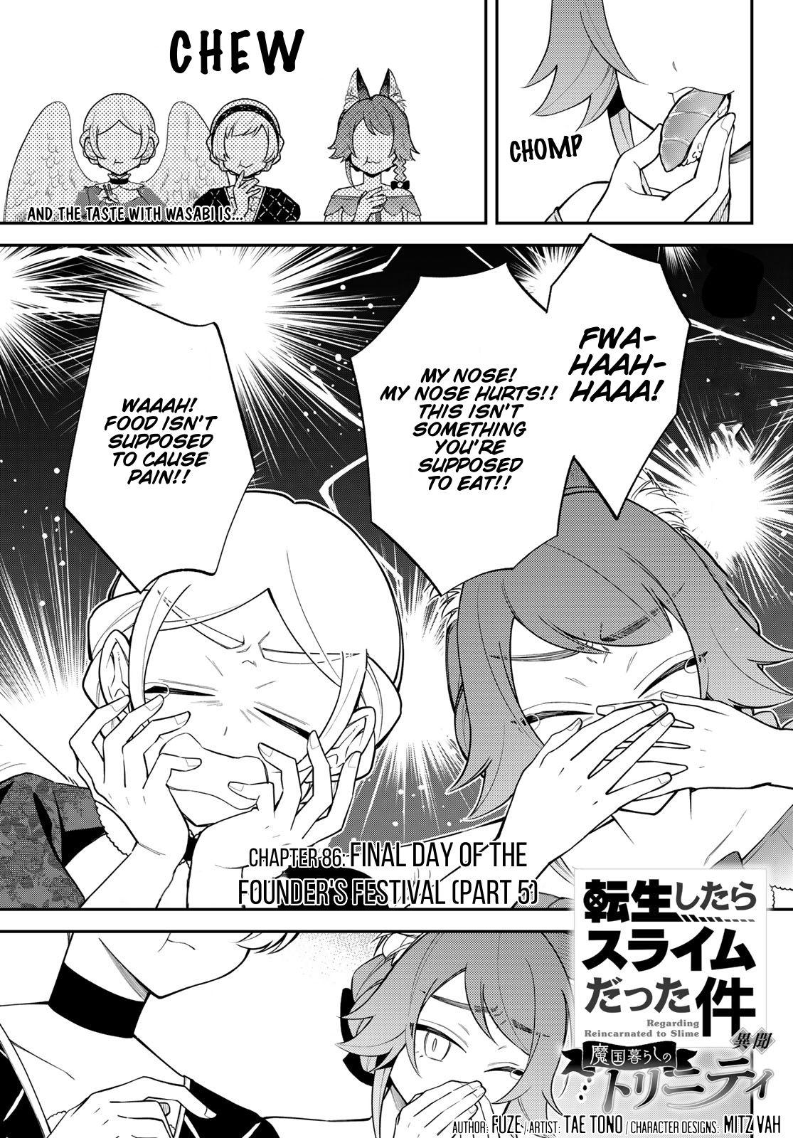Tensei shitara Slime datta Ken Ibun: Makoku Gurashi no Trinity Chap 86 - Next Chap 87