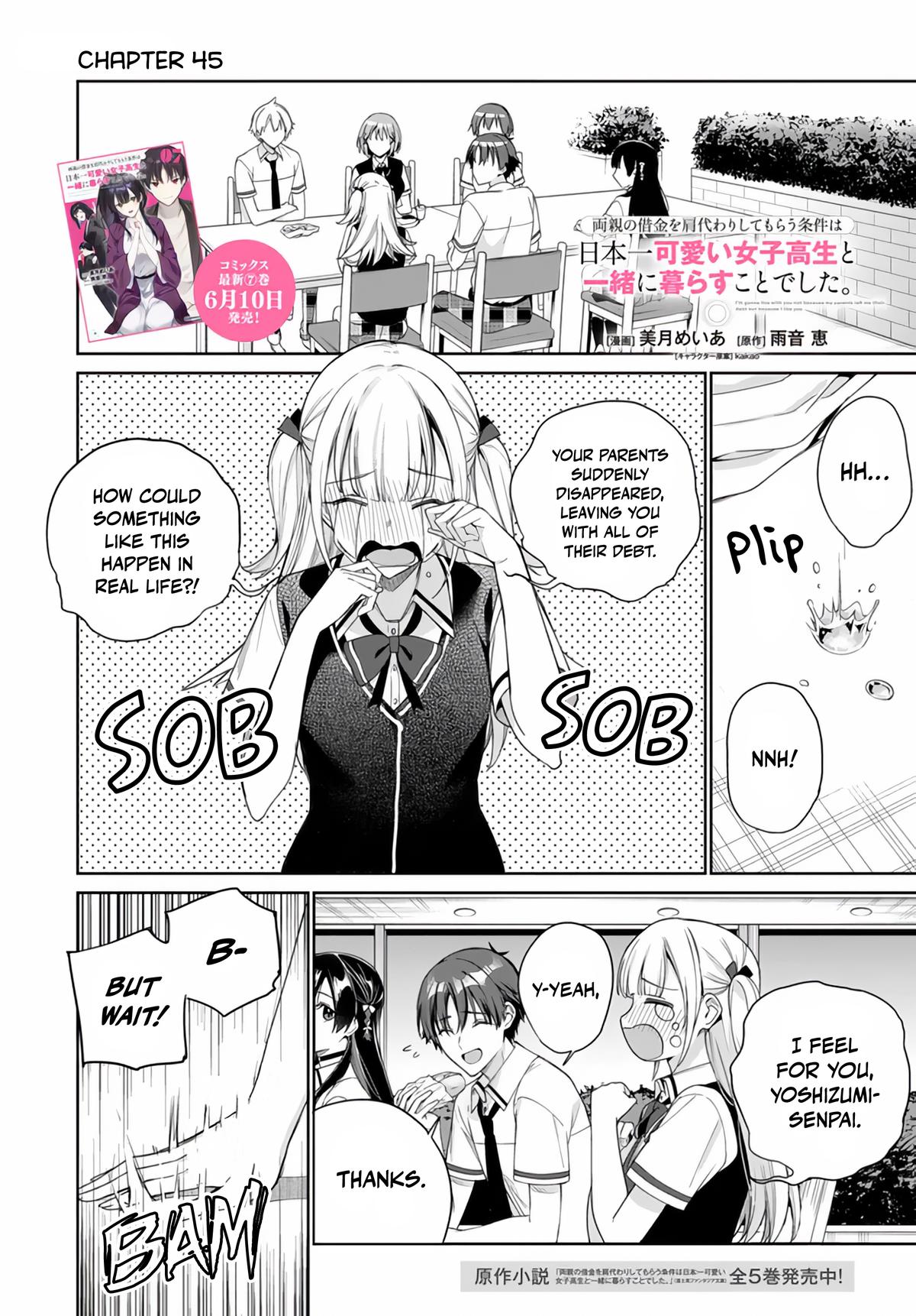 Ryoushin no Shakkin wo Katagawari shite Morau Jouken wa Nihonichi Kawaii Joshikousei to Issho ni Kurasu Koto deshita Chap 45 - Next Chap 46