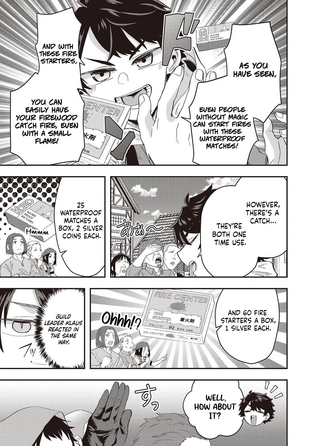 Muteki Shounin no Isekai Nariagari Monogatari: Gendai no Seihin wo Jizai ni Toriyoseru Skill ga Aru node Isekai dewa Rakushou desu Chap 10 - Next Chap 11