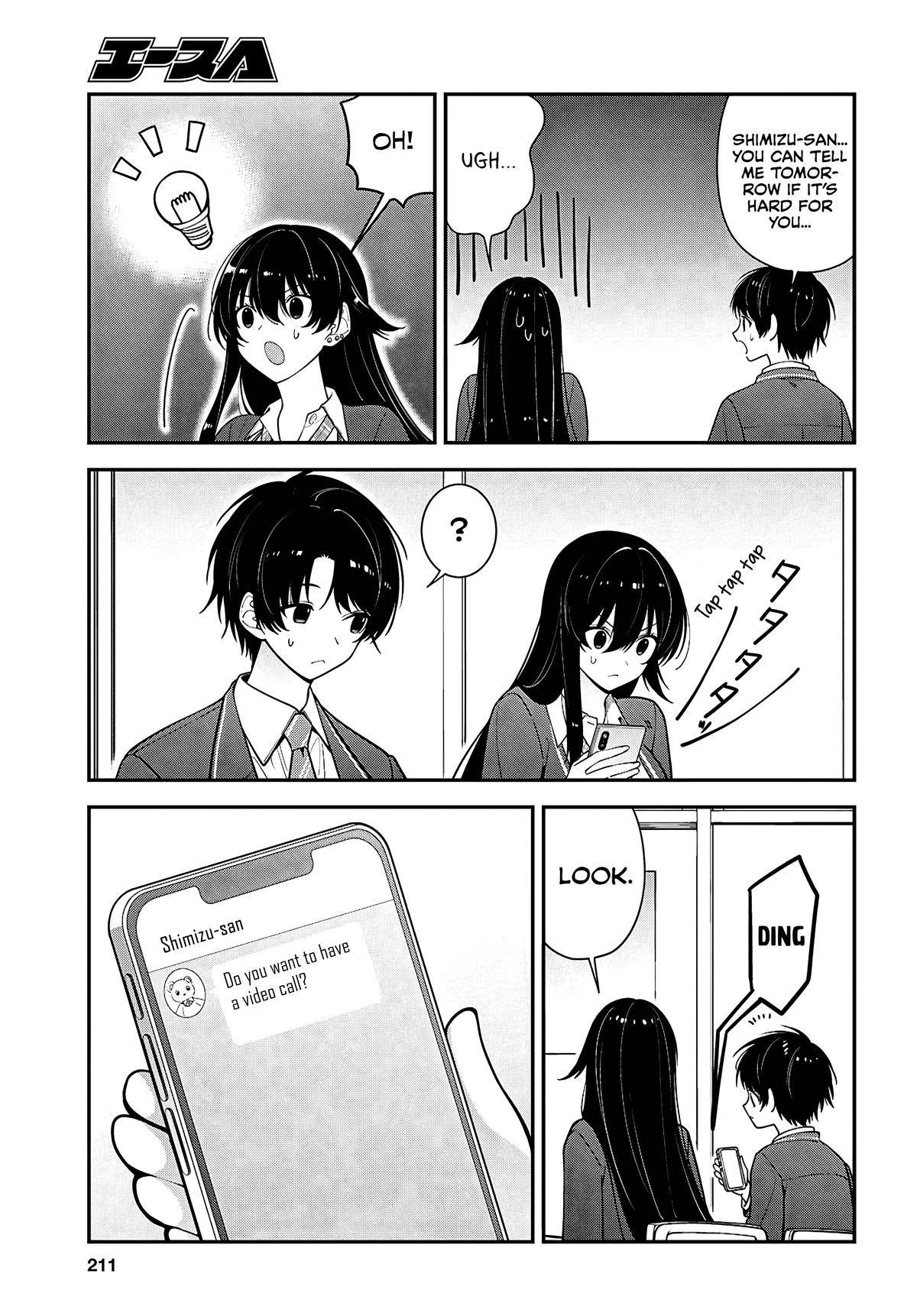 Tonari no Seki no Yankee Shimizu-san ga Kami wo Kuroku Sometekita Chap 17 - Next Chap 18