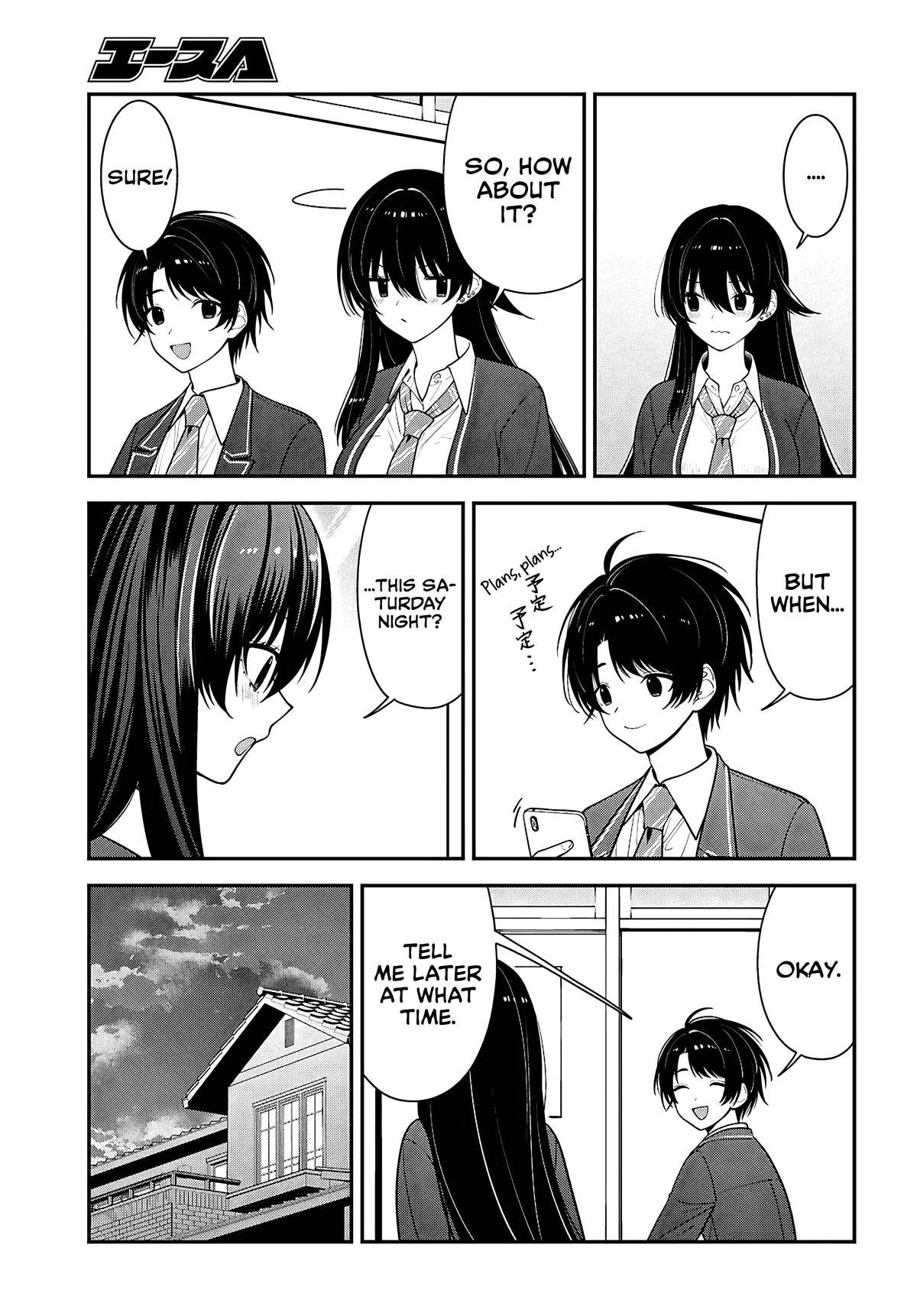 Tonari no Seki no Yankee Shimizu-san ga Kami wo Kuroku Sometekita Chap 17 - Next Chap 18
