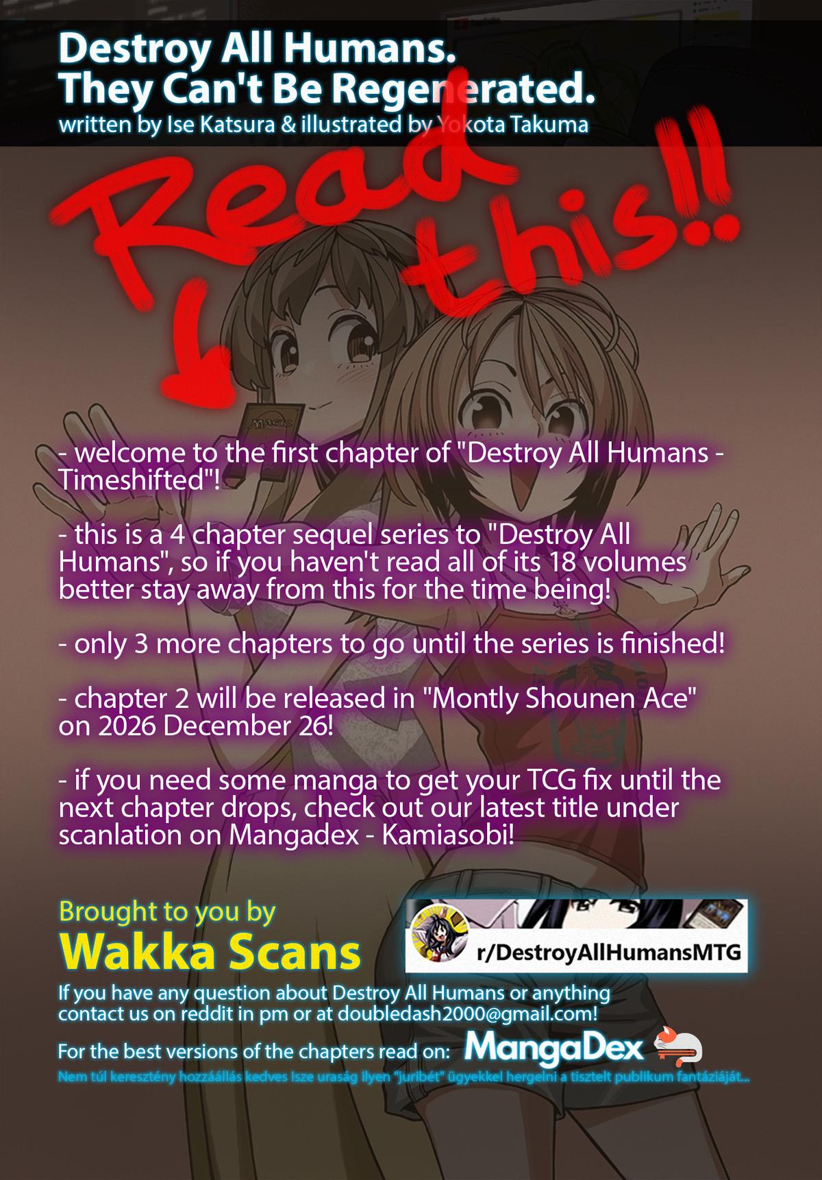 Destroy All Humankind. They Can’t Be Regenerated. Chap 72 - Next Chap 73