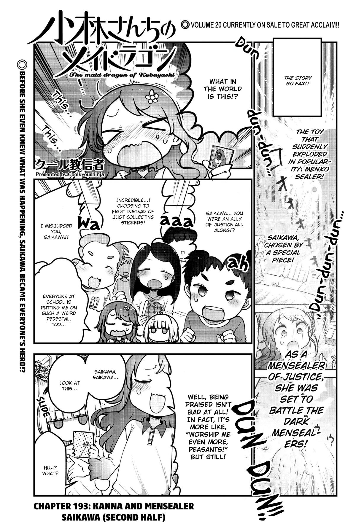 Kobayashi-san chi no Maid Dragon Chap 193 - Next Chap 194