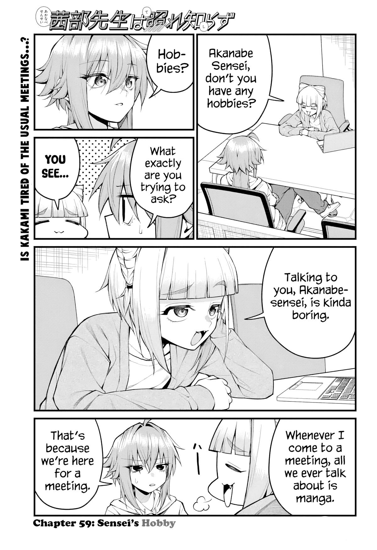 Akanabe-sensei wa Tereshirazu Chap 59 - Next Chap 60