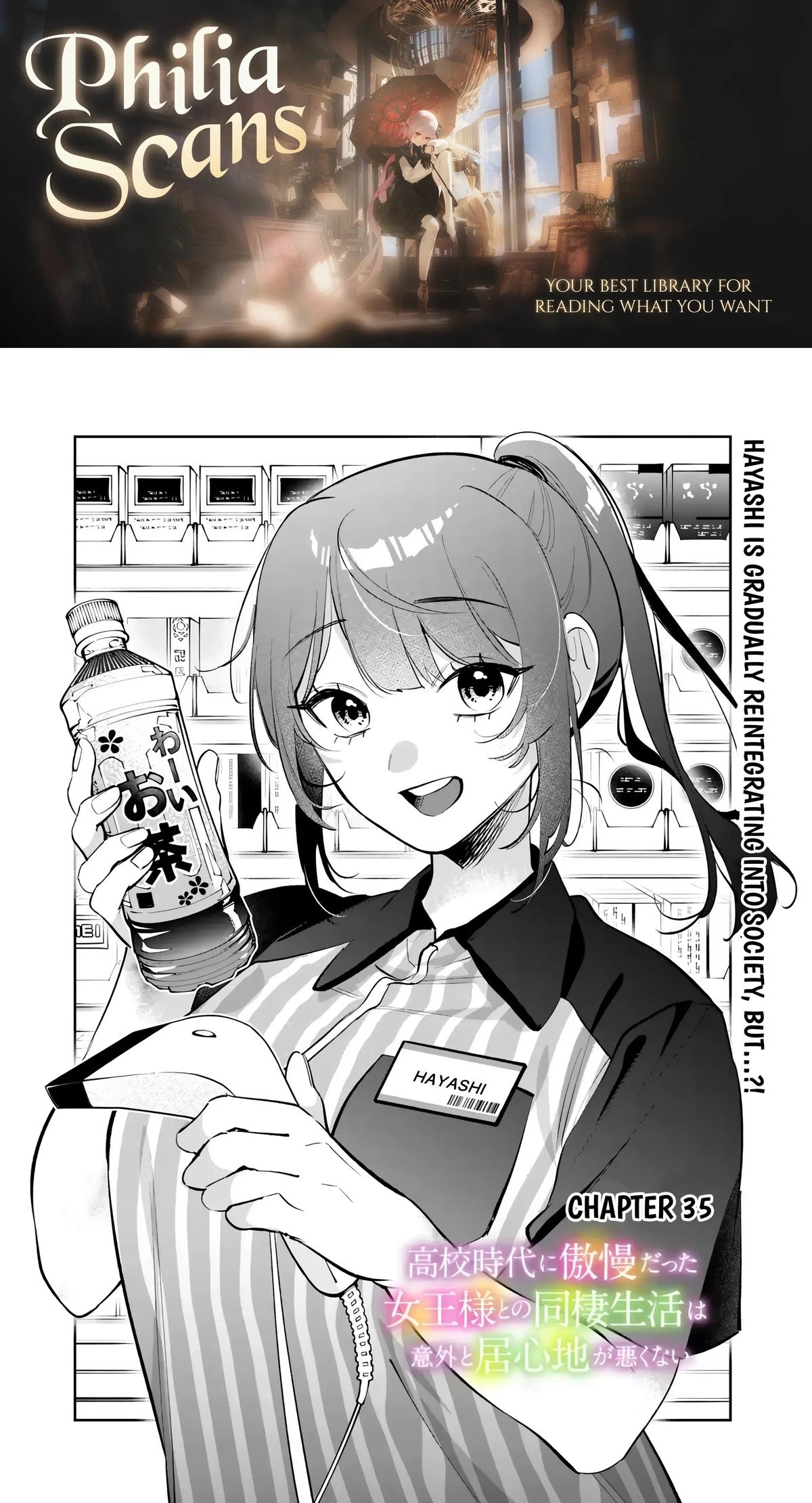 Koukou Jidai ni Gouman datta Joou-sama to no Dousei Seikatsu wa Igai to Igokochi ga Warukunai Chap 35 - Next Chap 36