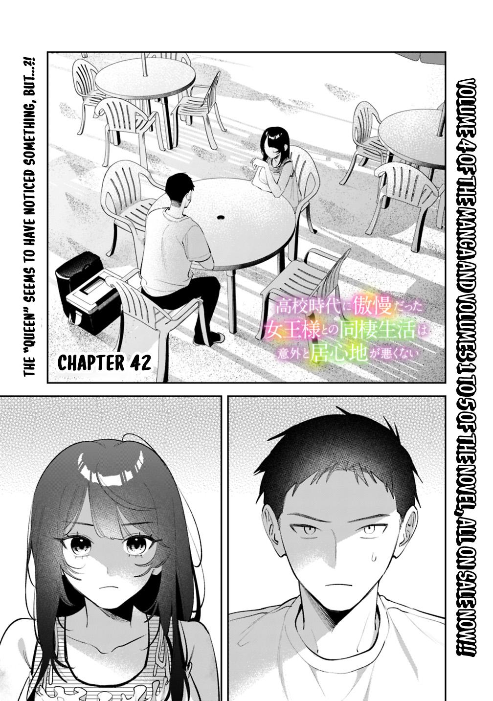 Koukou Jidai ni Gouman datta Joou-sama to no Dousei Seikatsu wa Igai to Igokochi ga Warukunai Chap 42 - Next Chap 43