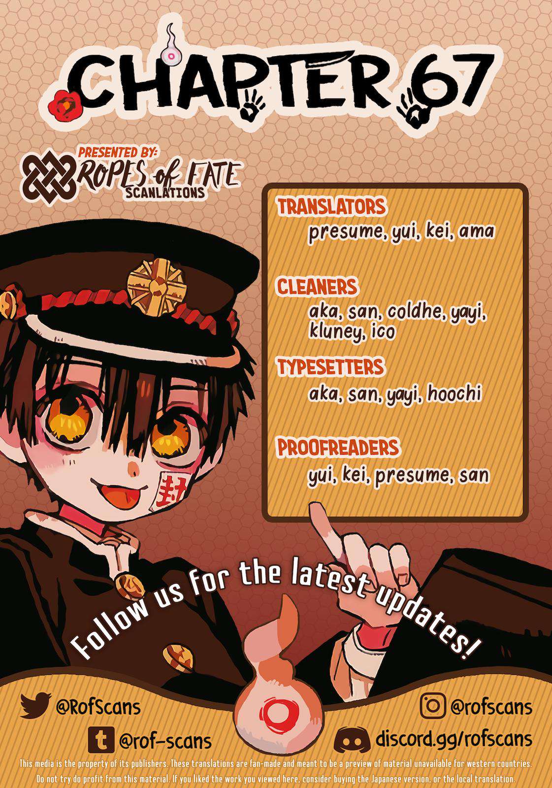 Toilet-Bound Hanako-kun Chap 67 - Next Chap 68
