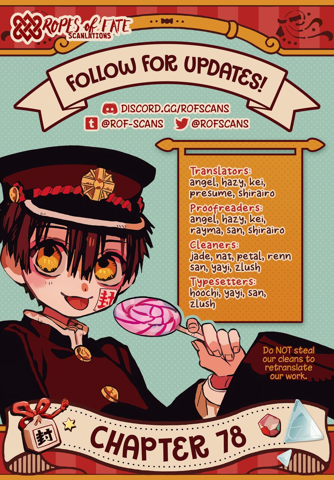 Toilet-Bound Hanako-kun Chap 78 - Next Chap 79
