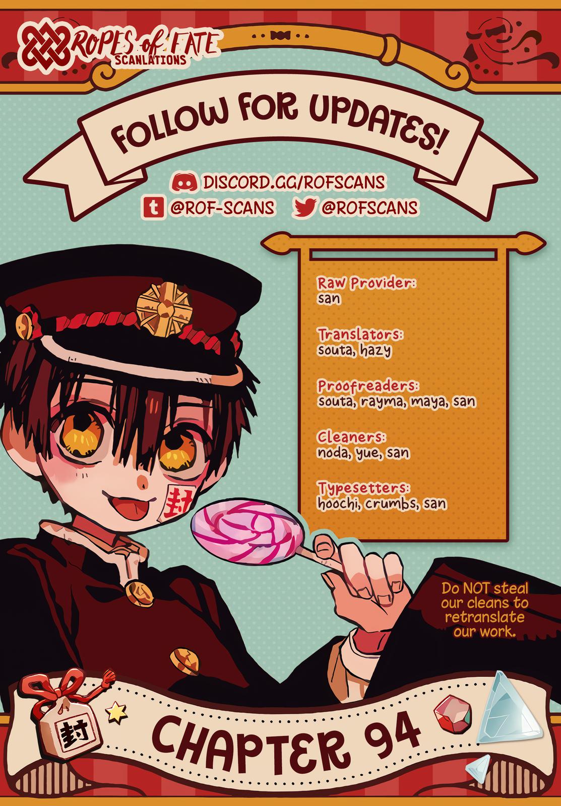 Toilet-Bound Hanako-kun Chap 94 - Next Chap 95