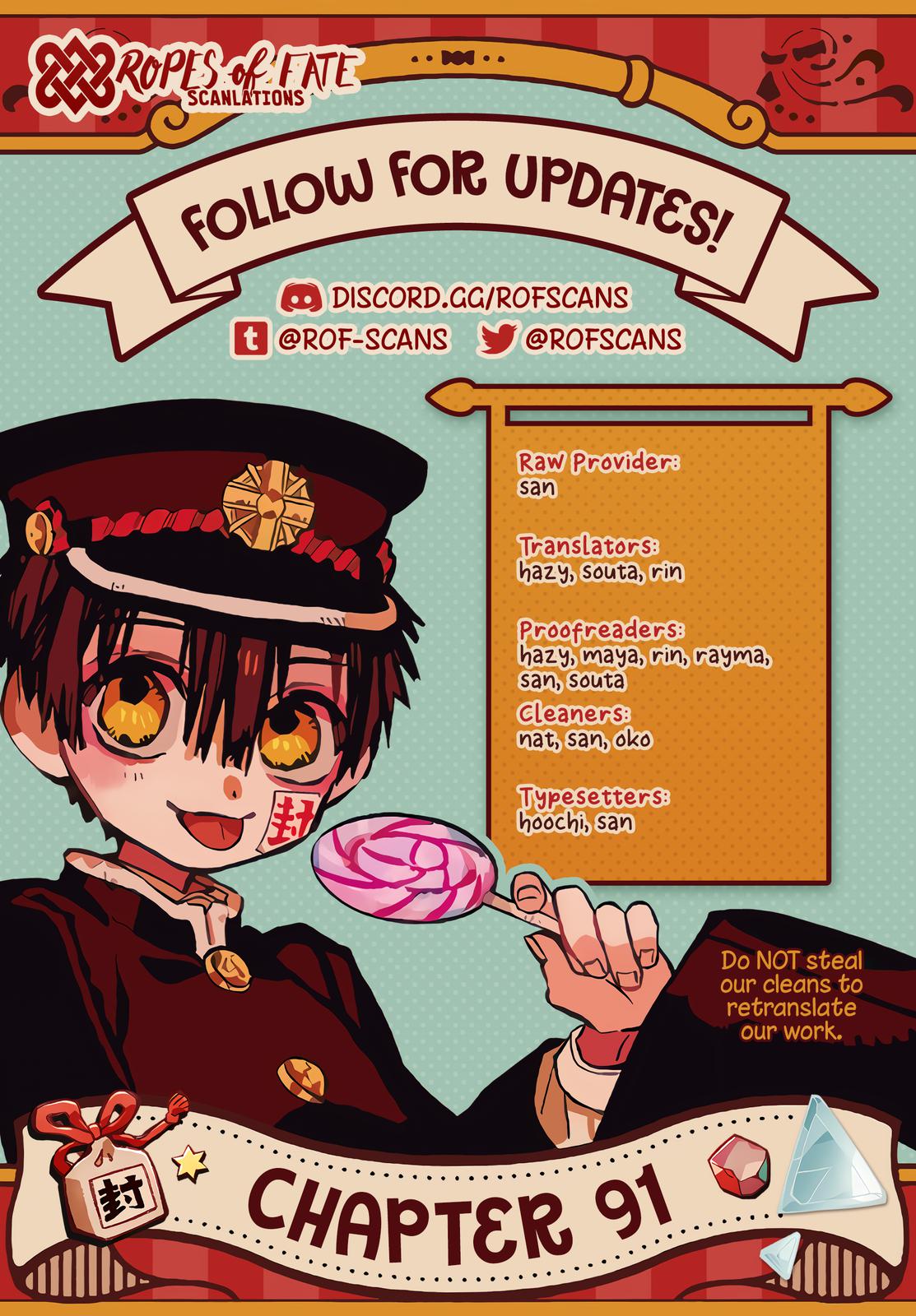 Toilet-Bound Hanako-kun Chap 91 - Next Chap 92