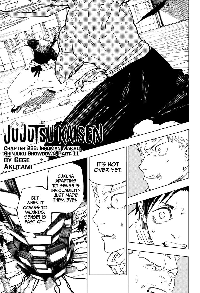 Jujutsu Kaisen Chap 233 - Next Chap 234