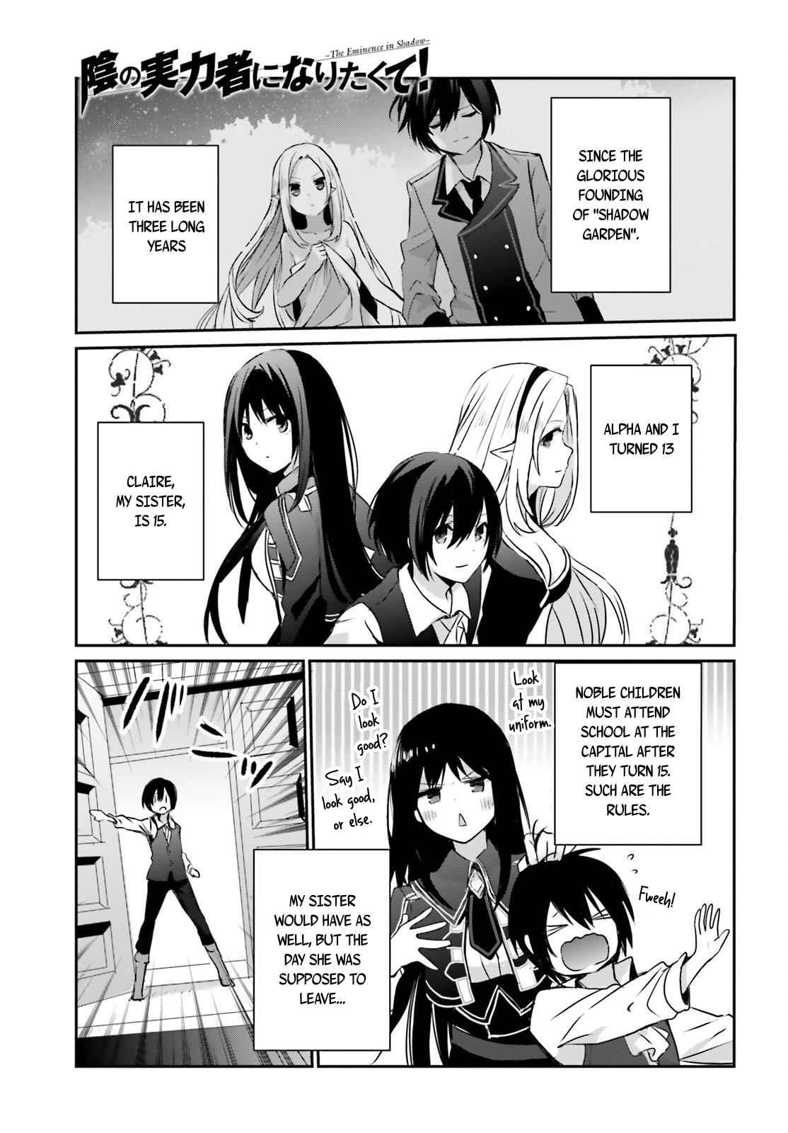 Kage no Jitsuryokusha ni Naritakute! Chap 2 - Next Chap 3