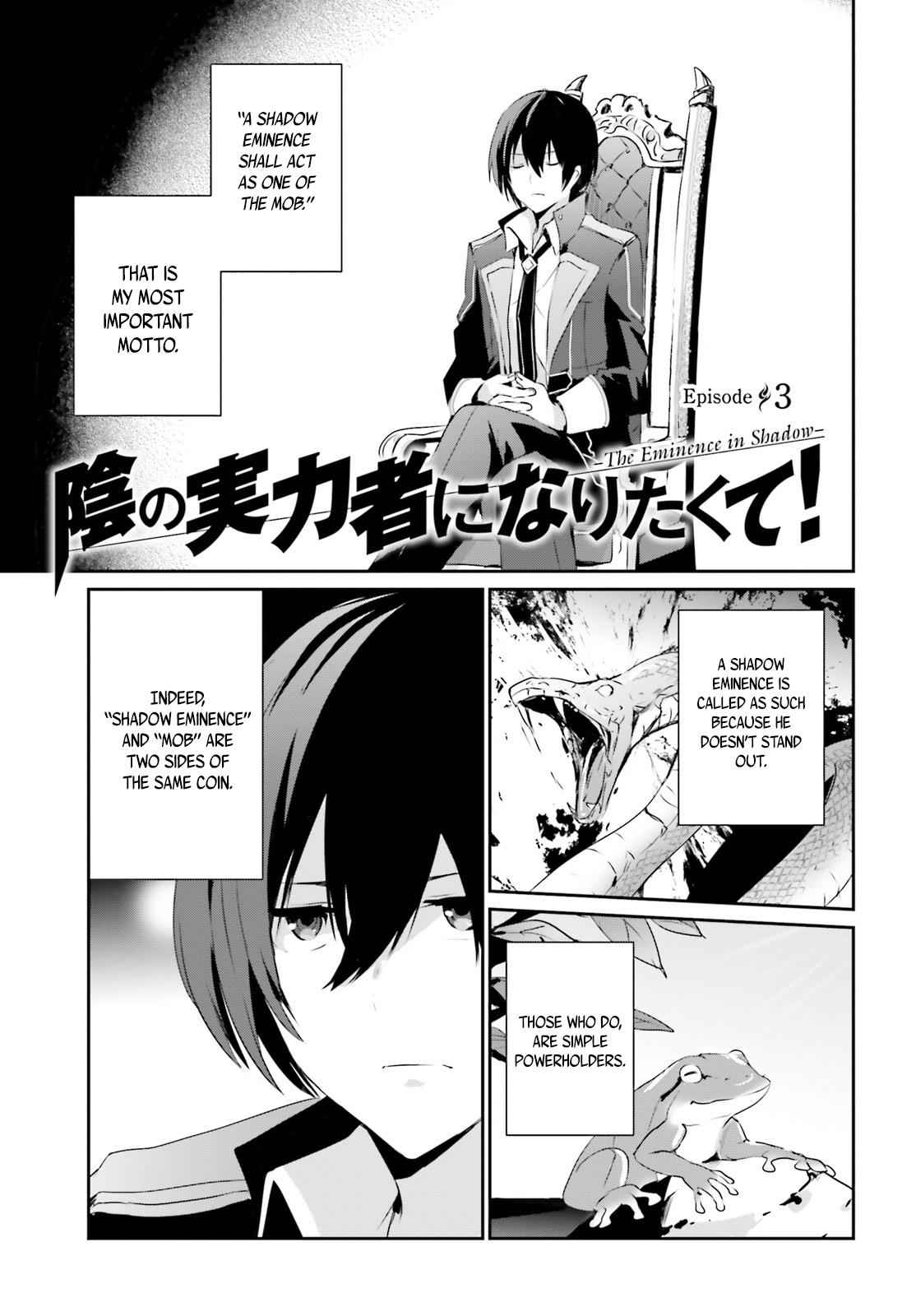 Kage no Jitsuryokusha ni Naritakute! Chap 3 - Next Chap 4