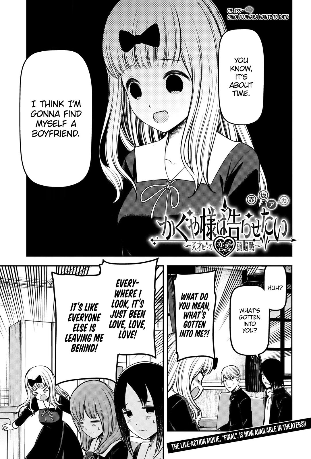 Kaguya-sama - Love Is War Chap 235 - Next Chap 236