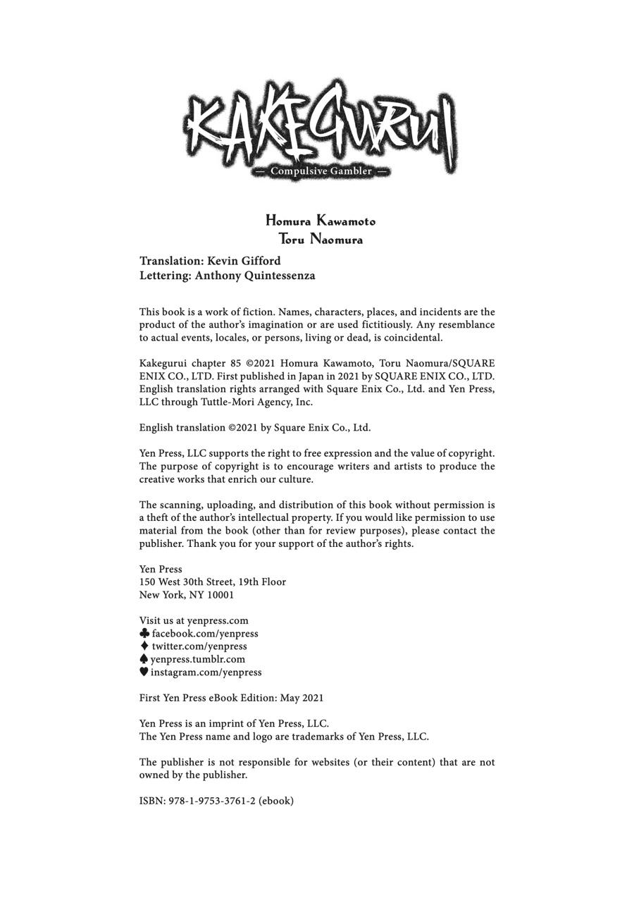 Kakegurui Chap 85 - Next Chap 86