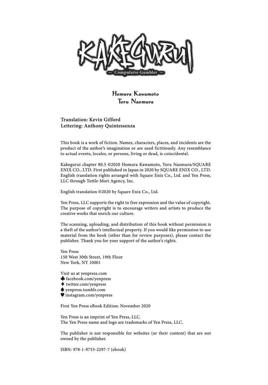 Kakegurui Chap 80.5 - Next Chap 81.5