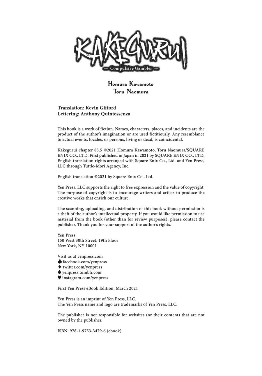 Kakegurui Chap 83.5 - Next Chap 84.5