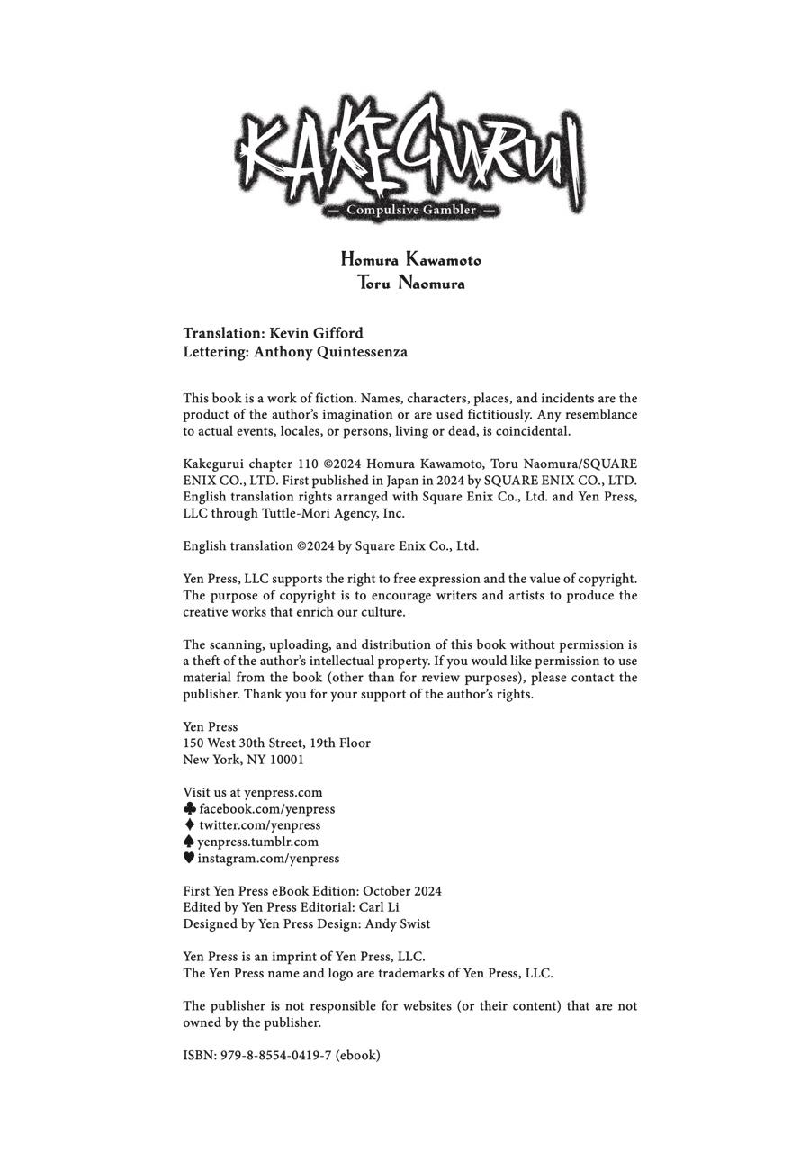 Kakegurui Chap 110 - Next Chap 111