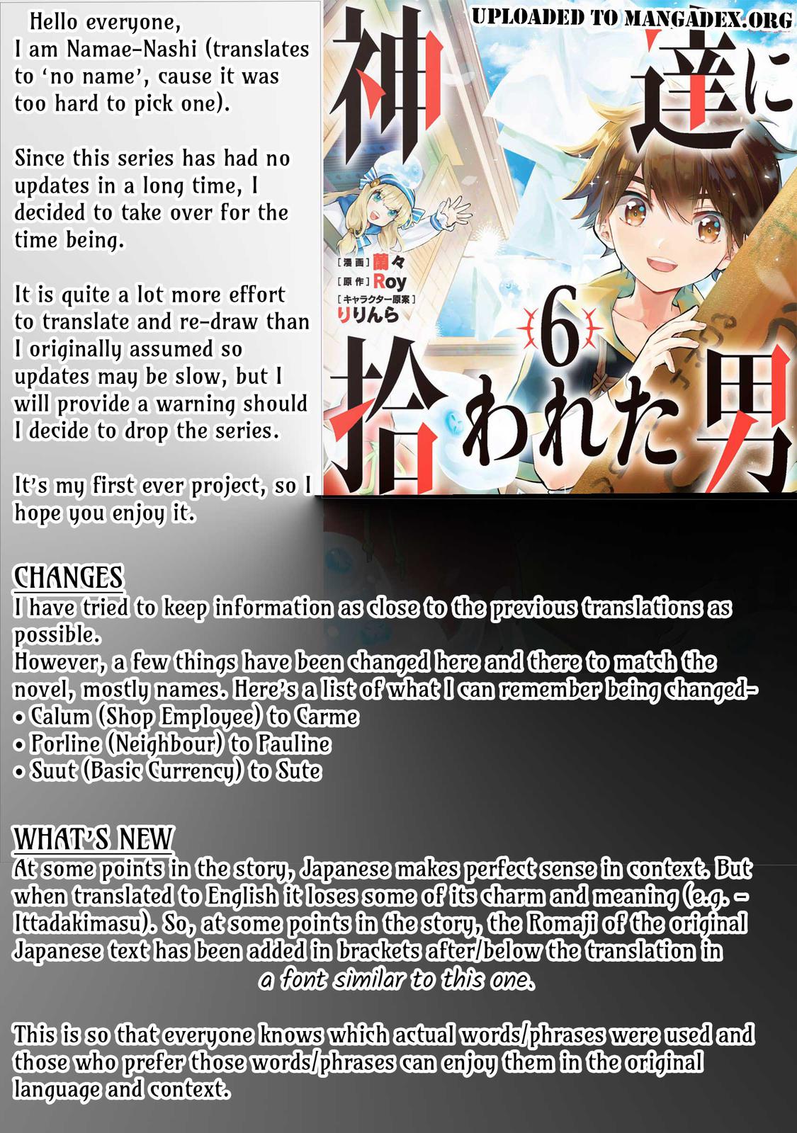 Kami-tachi ni Hirowareta Otoko Chap 32 - Next Chap 33