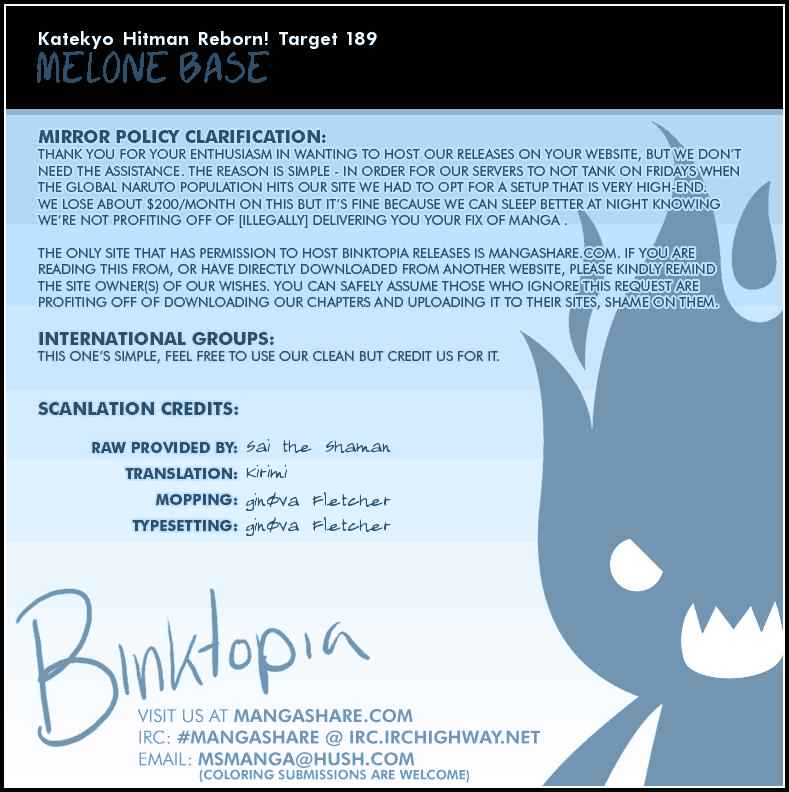 Katekyo Hitman Reborn! Chap 189 - Next Chap 190