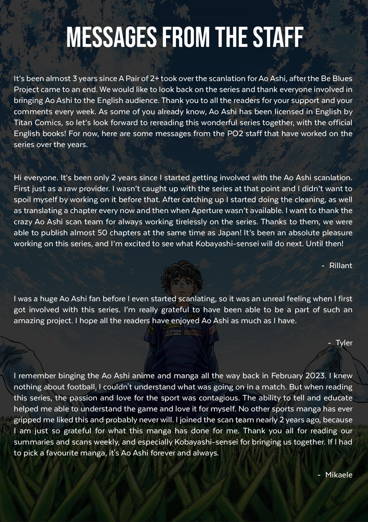 Ao Ashi Chap 410 - Next Chap 411