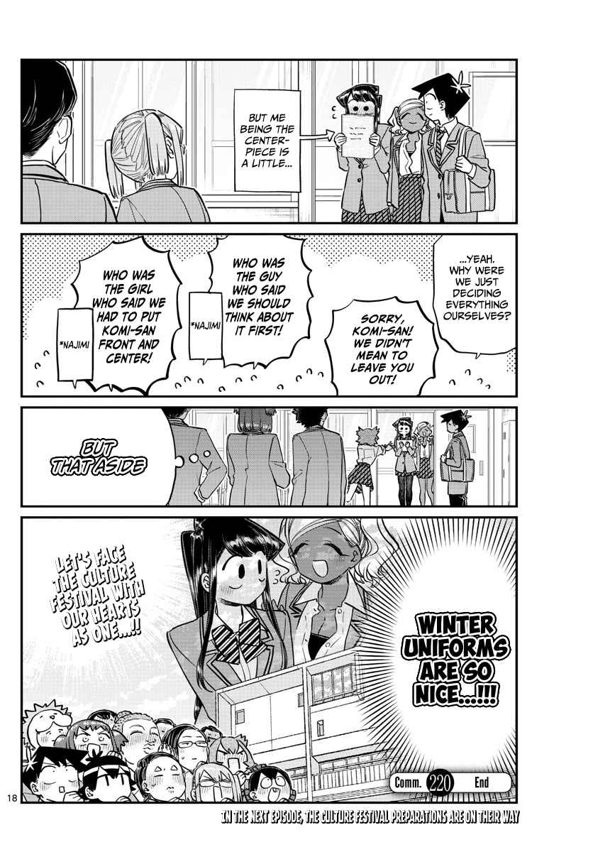 Komi Can't Communicate Chap 220 - Next Chap 221