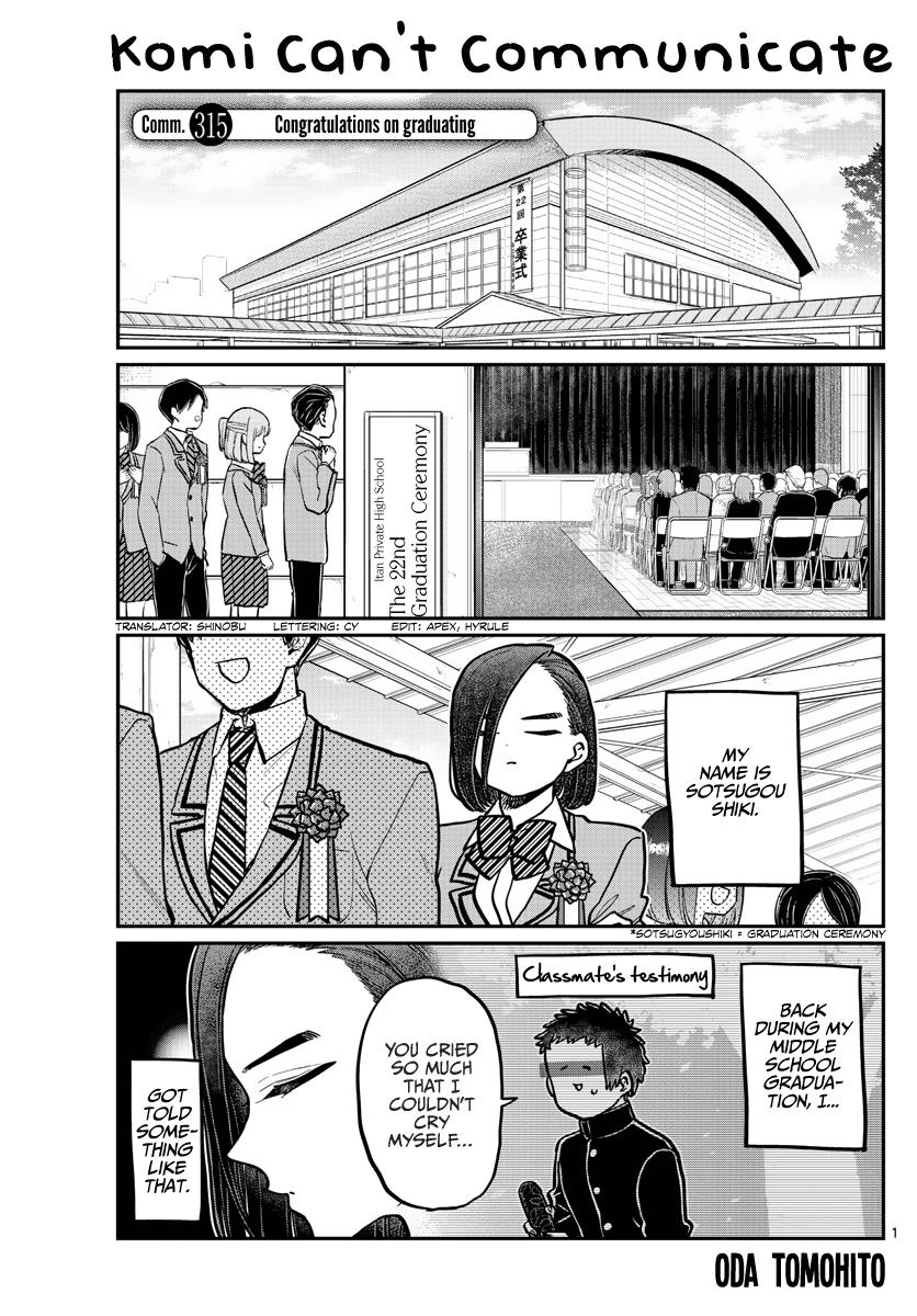 Komi Can't Communicate Chap 315 - Next Chap 316