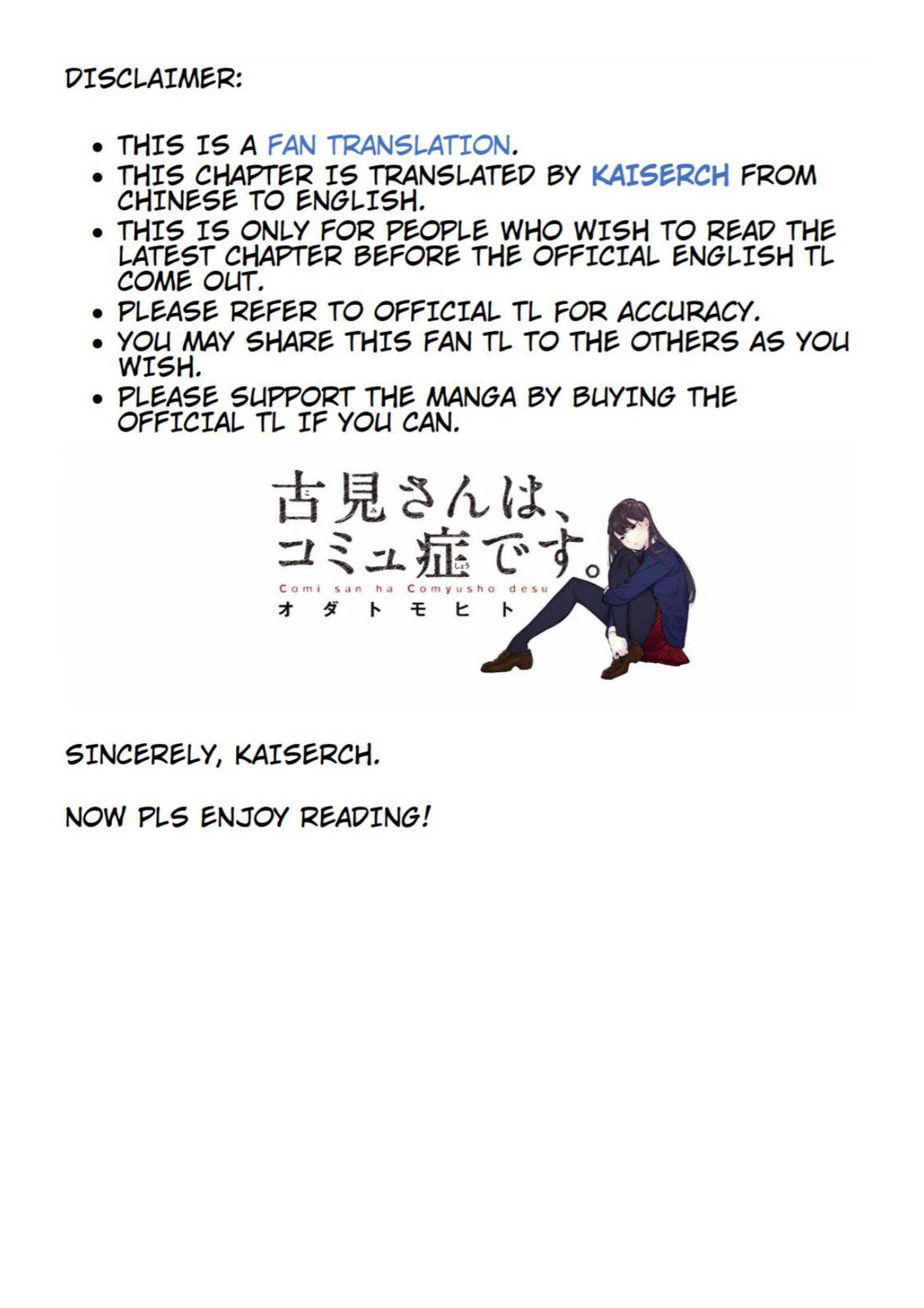Komi Can't Communicate Chap 332 - Next Chap 333