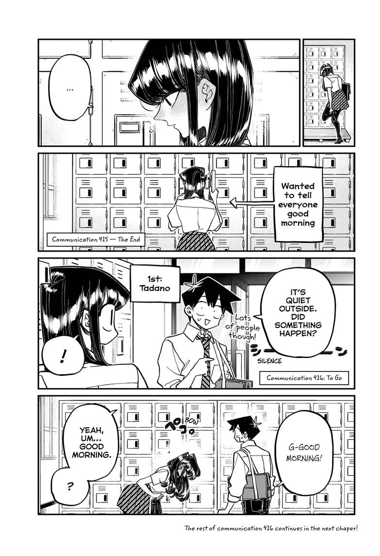 Komi Can't Communicate Chap 415 - Next Chap 416