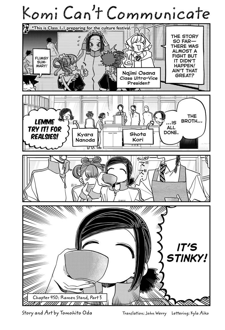 Komi Can't Communicate Chap 450 - Next Chap 451