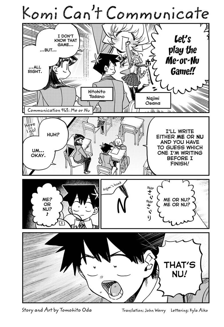 Komi Can't Communicate Chap 463 - Next Chap 464