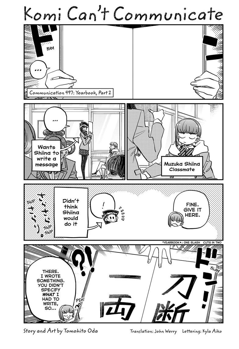 Komi Can't Communicate Chap 497 - Next Chap 498