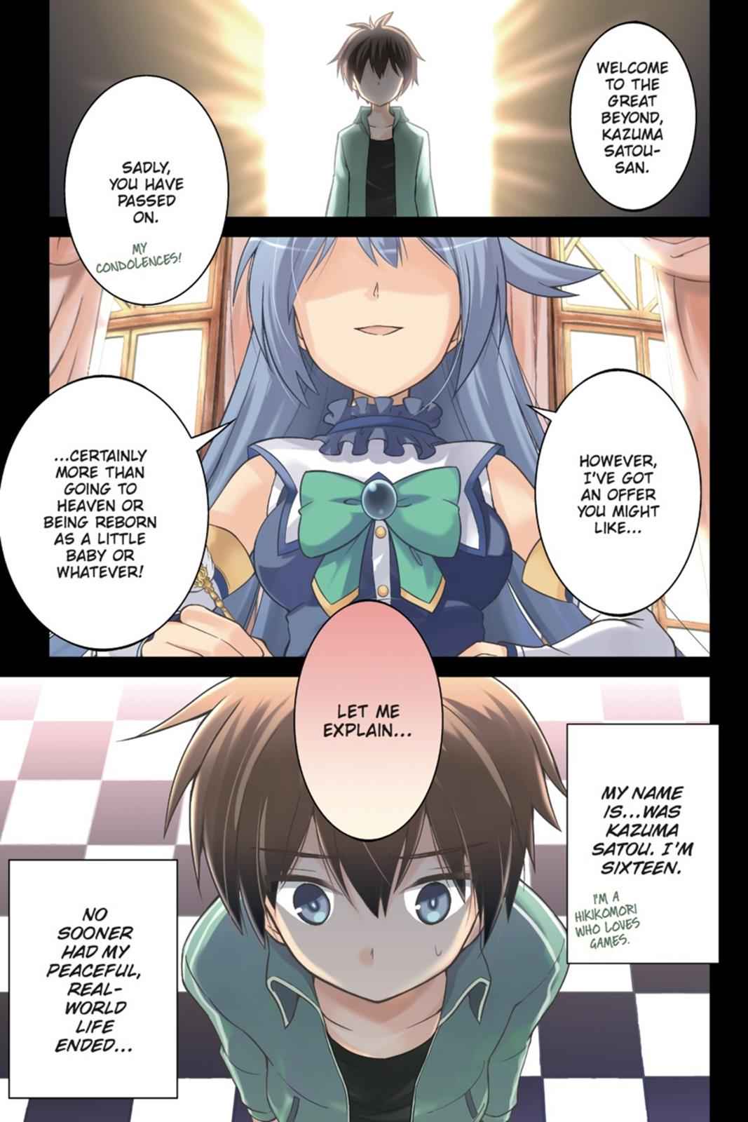 Kono Subarashii Sekai ni Shukufuku o! Chap 1 - Next Chap 2