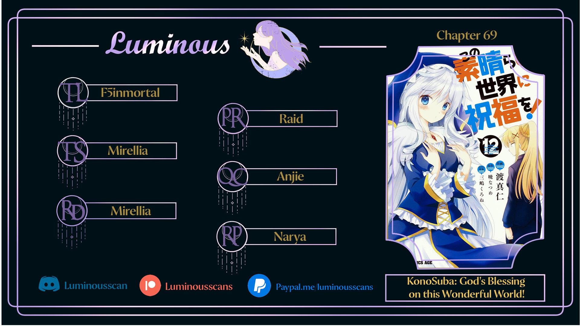 Kono Subarashii Sekai ni Shukufuku o! Chap 69 - Next Chap 70