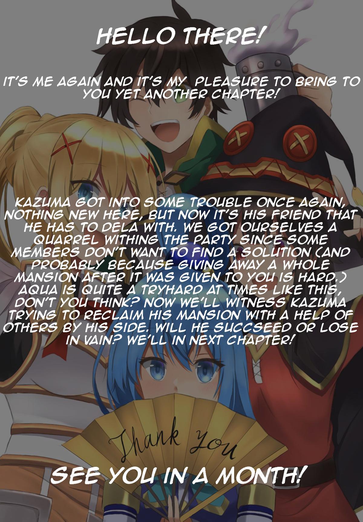 Kono Subarashii Sekai ni Shukufuku o! Chap 120 - Next Chap 121
