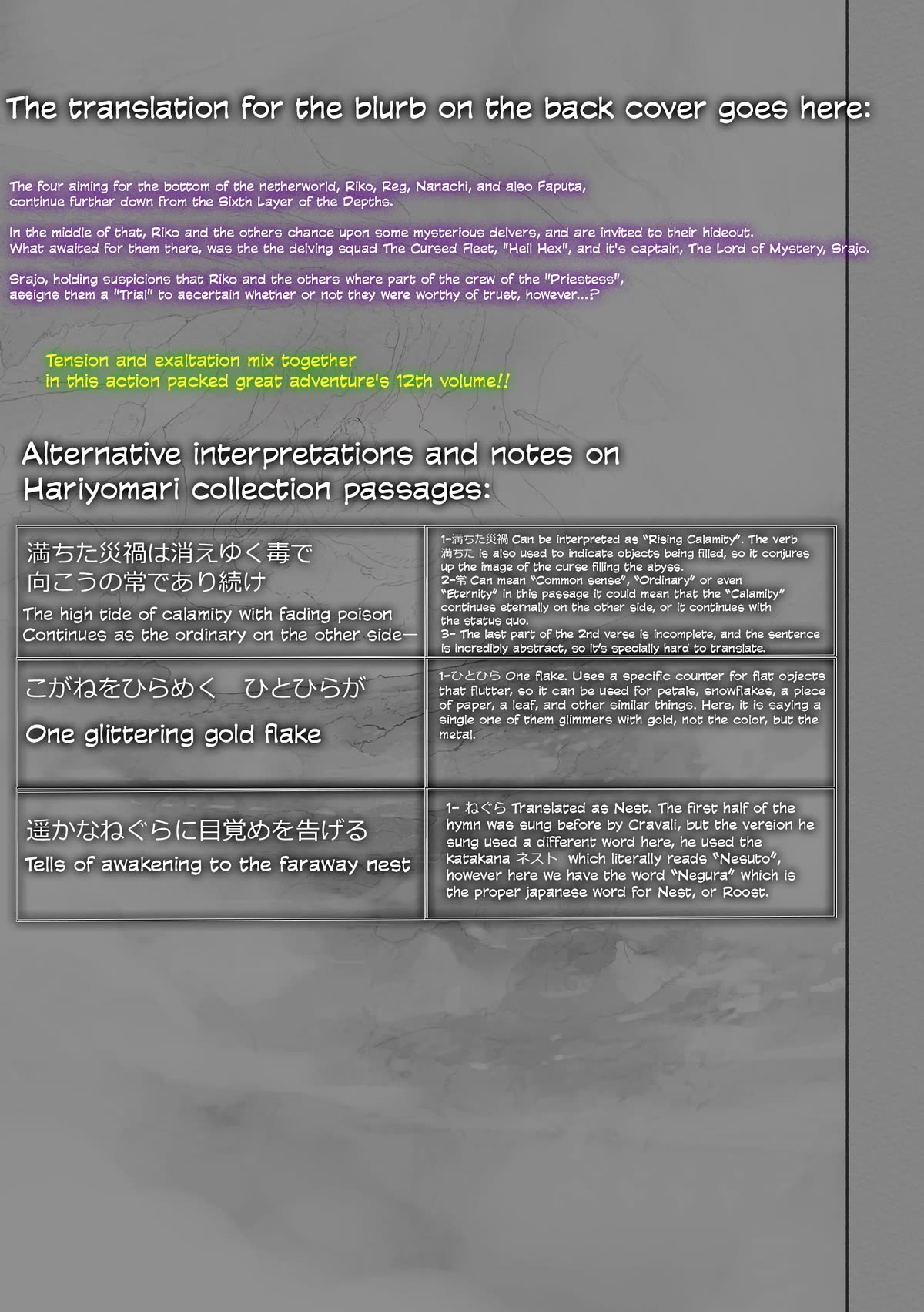 Made in Abyss Chap 66.5 - Next Chap 67.5