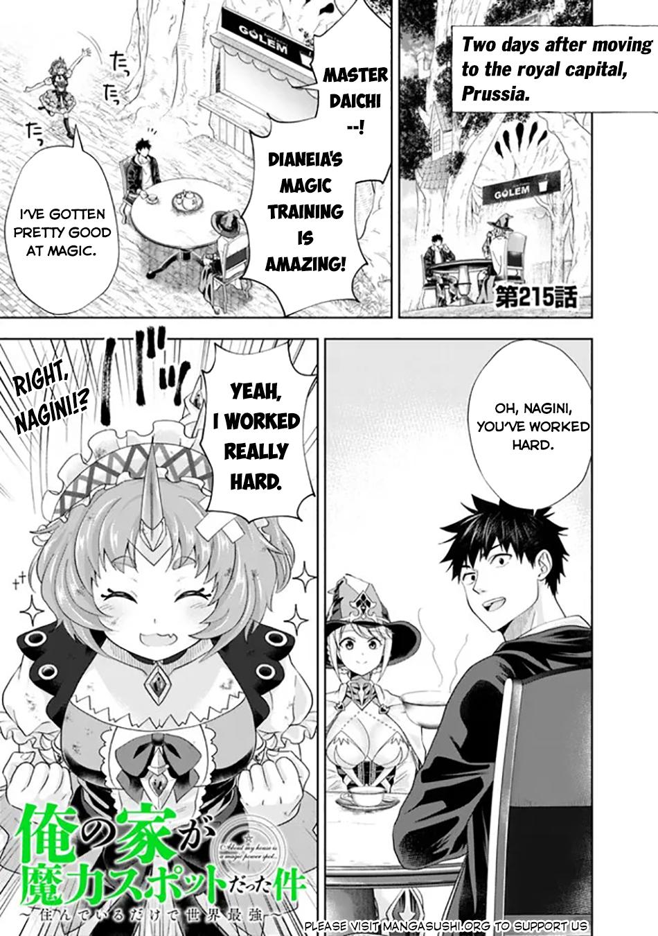 Ore no Ie ga Maryoku Spot Datta Ken: Sundeiru dake de Sekai Saikyou Chap 215 - Next Chap 216