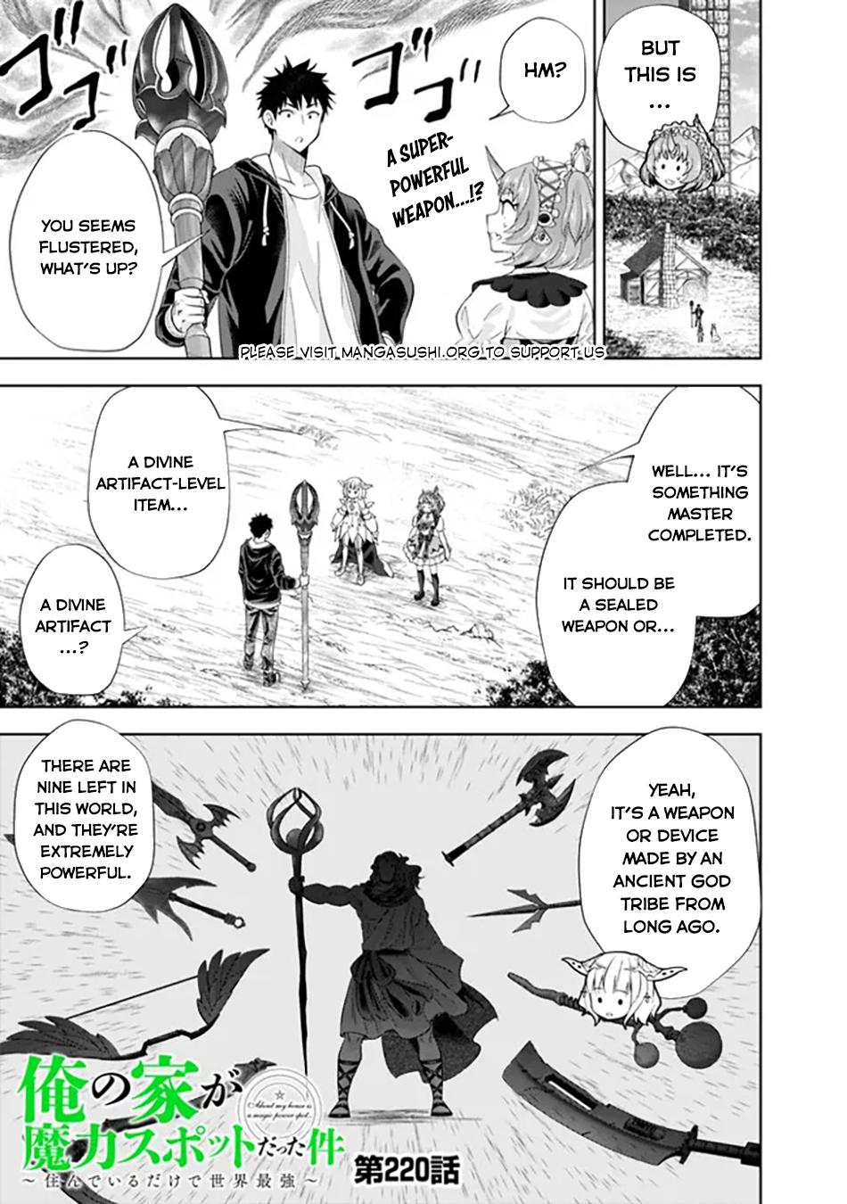 Ore no Ie ga Maryoku Spot Datta Ken: Sundeiru dake de Sekai Saikyou Chap 220 - Next Chap 221